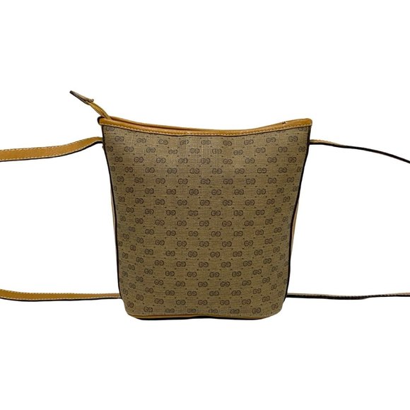 GUCCI Vintage Micro GG Logo Leather Mini Shoulder Bag/Pochette in Brown (25198) - Picture 4 of 8